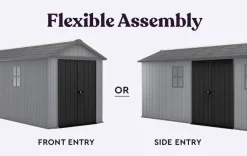 New Newton Plus 7.5x17 Storage Shed - Graphite Large Sheds