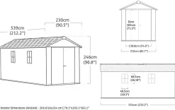 New Newton Plus 7.5x17 Storage Shed - Graphite Large Sheds