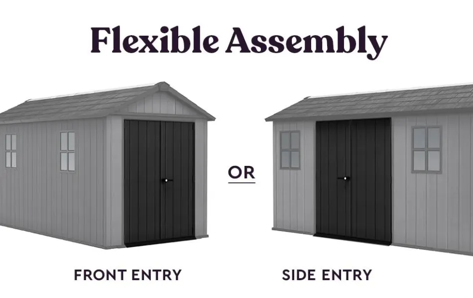 Clearance Newton Plus 7.5x13 Storage Shed - Graphite Large Sheds