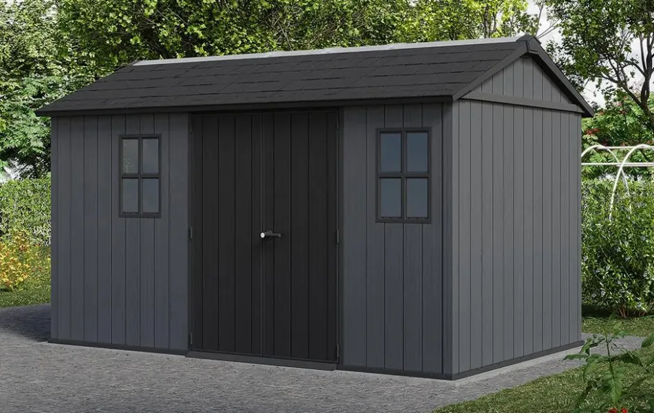 Clearance Newton Plus 7.5x13 Storage Shed - Graphite Large Sheds