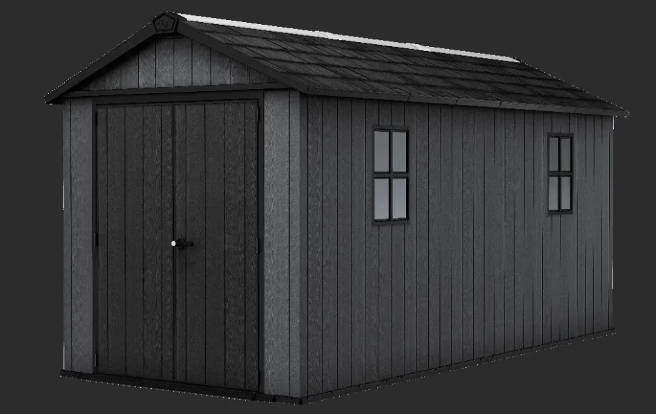 Best Newton Plus 7.5x15 Storage Shed - Graphite Large Sheds