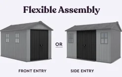 Clearance Newton Plus 7.5x11 Storage Shed - Graphite Large Sheds