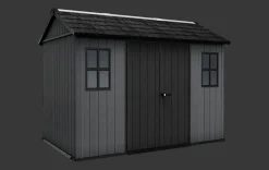 Clearance Newton Plus 7.5x11 Storage Shed - Graphite Large Sheds