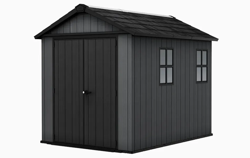 Newton Plus 7.5x9 Storage Shed - Graphite Medium Sheds