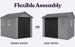Newton Plus 7.5x9 Storage Shed - Graphite Medium Sheds
