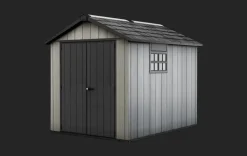 Online Oakland 7.5x9 Storage Shed - Grey Medium Sheds