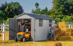 Sale Oakland 7.5x13 Storage Shed - Grey Large Sheds