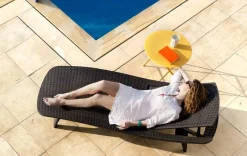 Discount Pacific Chaise Sun Lounger Set of 2 - Brown Sun Loungers