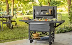 Best Patio Cooler & Beverage Cart - Graphite Cool Bars|Outdoor Kitchen Units