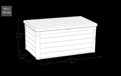 Premier 150 Gallon Deck Box - Grey Large Deck Boxes
