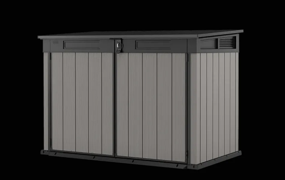Premier Jumbo Storage Shed - Grey Trash Can Storage Sheds|Horizontal Sheds