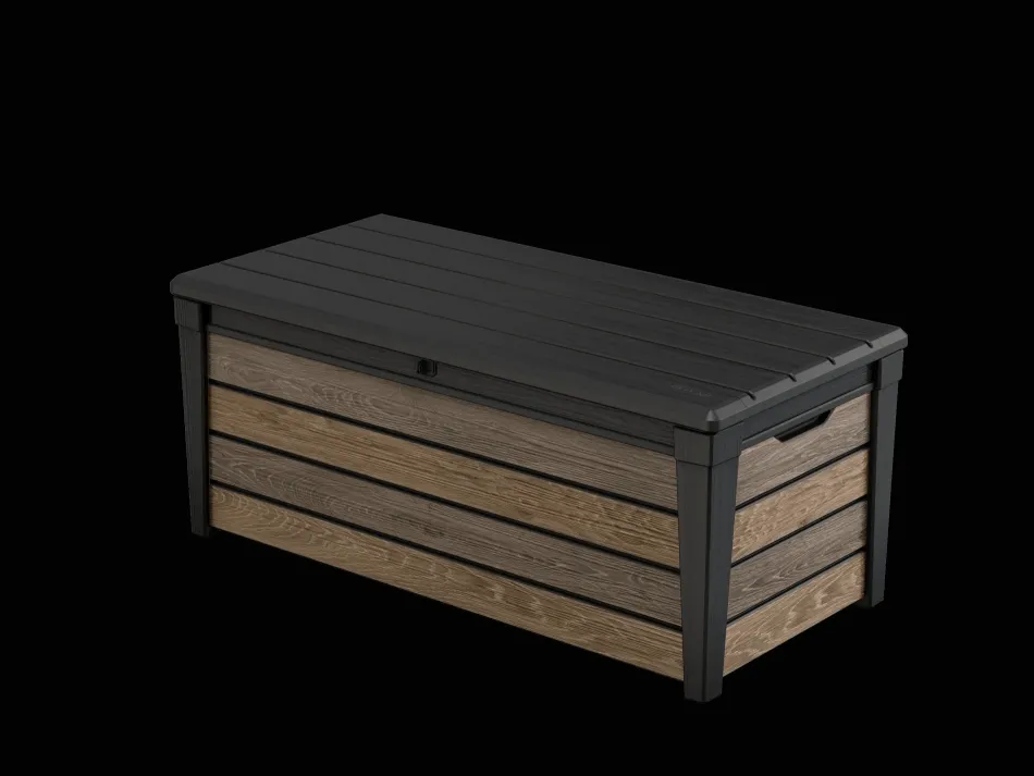Outlet Signature 120 Gallon Deck Box - Walnut Brown Large Deck Boxes