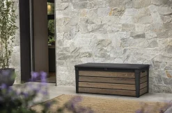 Outlet Signature 120 Gallon Deck Box - Walnut Brown Large Deck Boxes