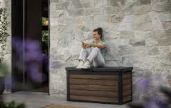 Best Signature 100 Gallon Deck Box - Rosewood Brown Small Deck Boxes