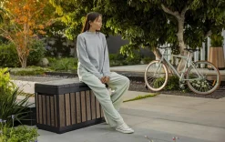 Outlet Signature 50 Gallon Deck Box - Walnut Brown Small Deck Boxes