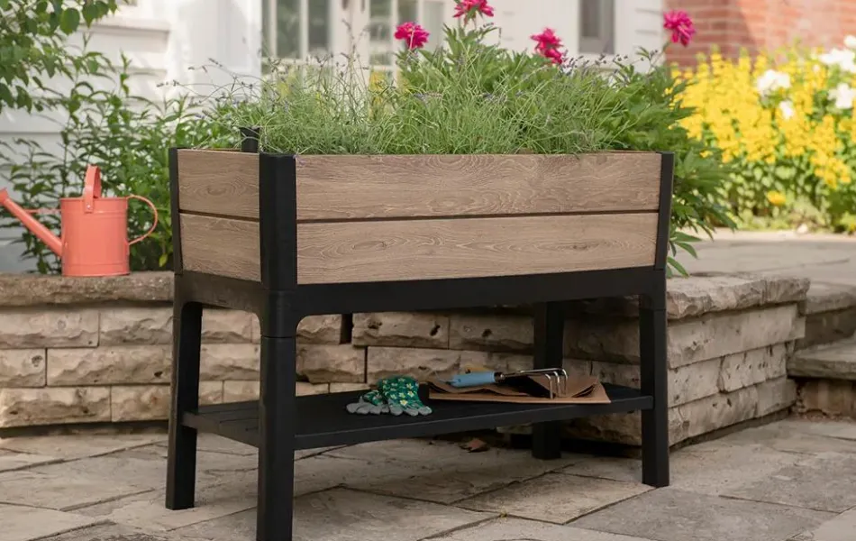 Clearance Signature 29 Gallon Elevated Garden Bed - Ashwood Brown Garden Beds