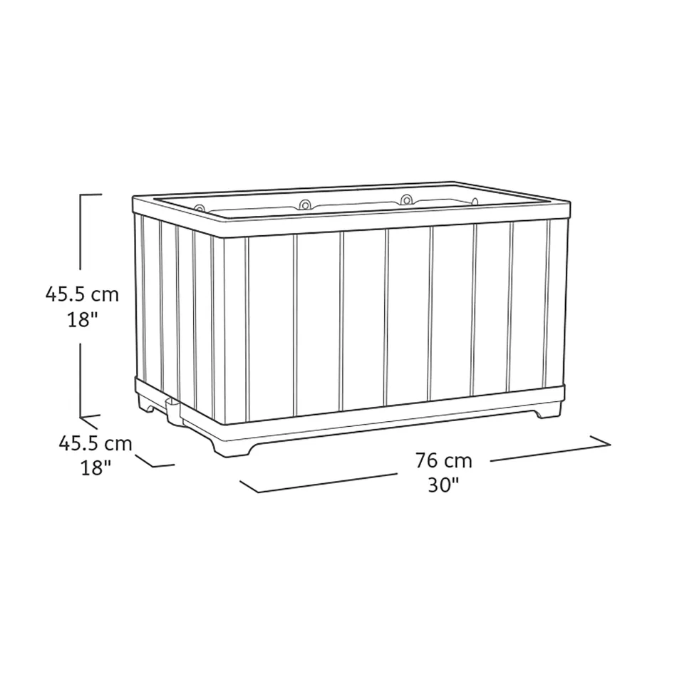 New Signature Rectangular Planter - Pine Brown Planters