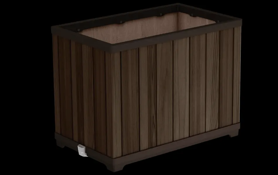 Signature Rectangular Tall Planter - Rosewood Brown Planters