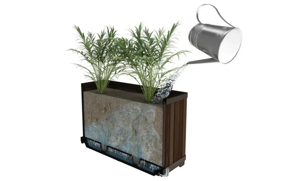 Signature Rectangular Tall Planter - Rosewood Brown Planters