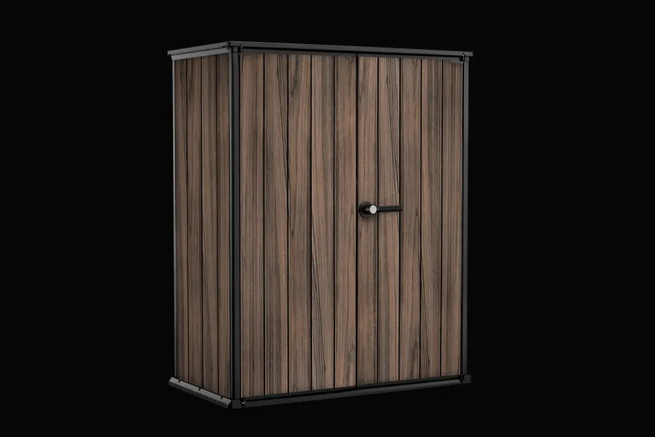 Hot Signature Vertical Storage Shed - Rosewood Brown Storage Cabinets & Shelving Units|Vertical Sheds