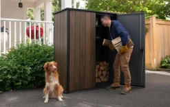 Outlet Signature Vertical Storage Shed - Walnut Brown Small Sheds|Storage Cabinets & Shelving Units