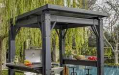 Hot Signature 8x6.5 Grill Gazebo - Ashwood Brown Gazebos
