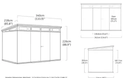 Online Signature 11x7 Storage Shed - Storm Grey Large Sheds