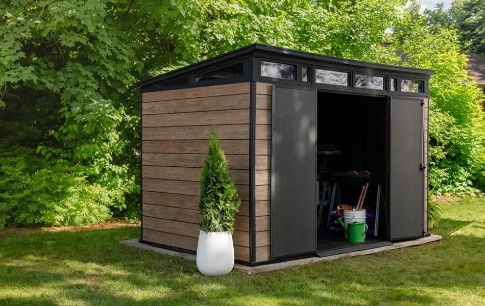 Discount Signature 11x7 Storage Shed - Ashwood Brown Large Sheds