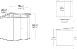 Best Signature 7x7 Storage Shed - Walnut Brown Medium Sheds