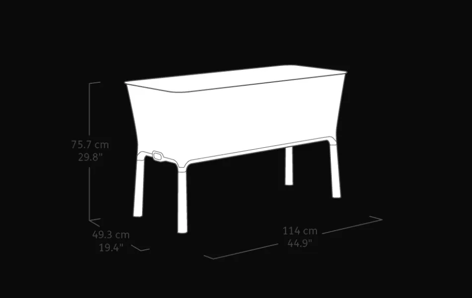 Clearance Splendor 31.7 Gallon Elevated Garden Bed - Brown Garden Beds
