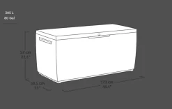 Outlet Springwood 80 Gallon Deck Box - Brown Small Deck Boxes