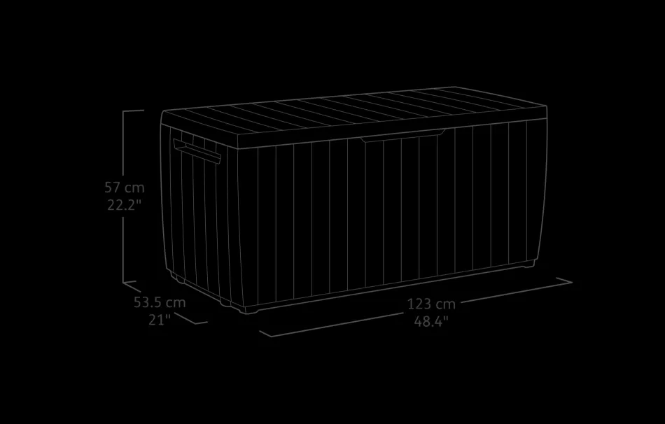 Outlet Springwood 80 Gallon Deck Box - Brown Small Deck Boxes