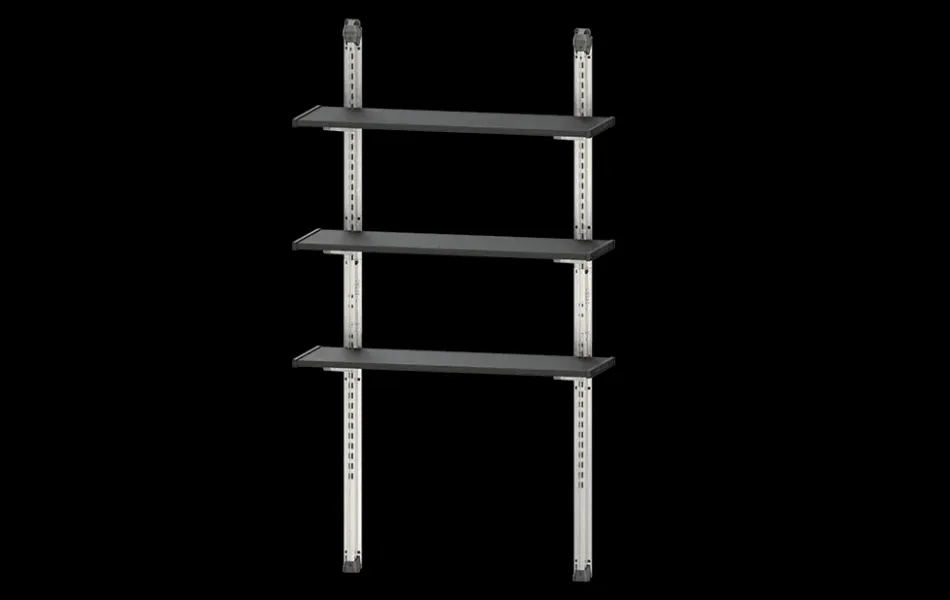 Storage Shed Shelf Kit 40 Inch - Black Shed Shelving & Accessories