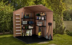 Storage Shed Shelf Kit 40 Inch - Black Shed Shelving & Accessories