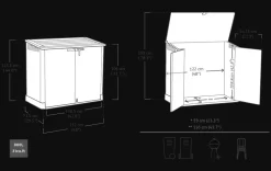 Best Store-It-Out Prime Storage Shed - Grey Trash Can Storage Sheds|Horizontal Sheds