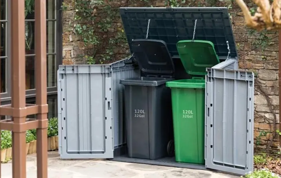 Discount Store-It-Out Prime Storage Shed - Graphite Trash Can Storage Sheds|Horizontal Sheds