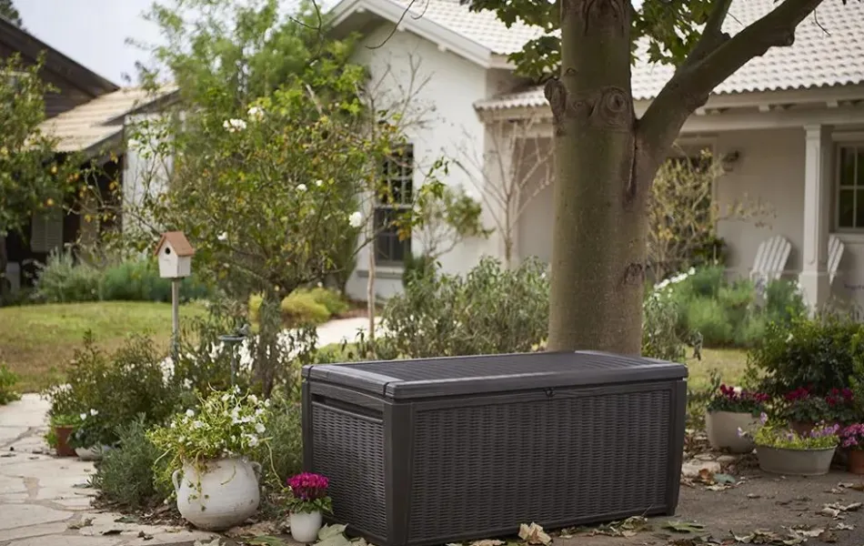 Clearance Sumatra 135 Gallon Deck Box - Brown Large Deck Boxes