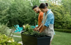 Outlet Urban Bloomer 12.7 Gallon Elevated Garden Bed - Graphite Garden Beds