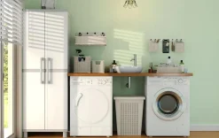 Discount Utility Garage Storage Cabinet - Smoky White Storage Cabinets & Shelving Units
