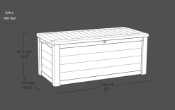 Hot Westwood 150 Gallon Deck Box - Graphite Large Deck Boxes