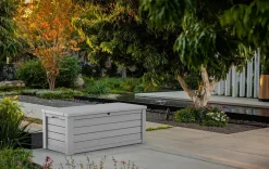 Discount Westwood 150 Gallon Deck Box - Grey Large Deck Boxes