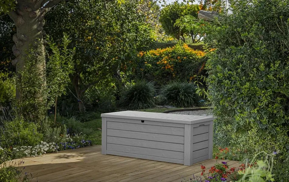 Discount Westwood 150 Gallon Deck Box - Grey Large Deck Boxes