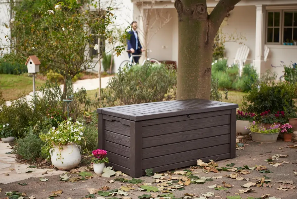 Westwood 150 Gallon Deck Box - Brown Large Deck Boxes