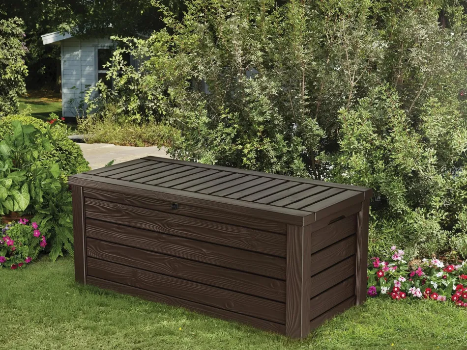 Westwood 150 Gallon Deck Box - Brown Large Deck Boxes